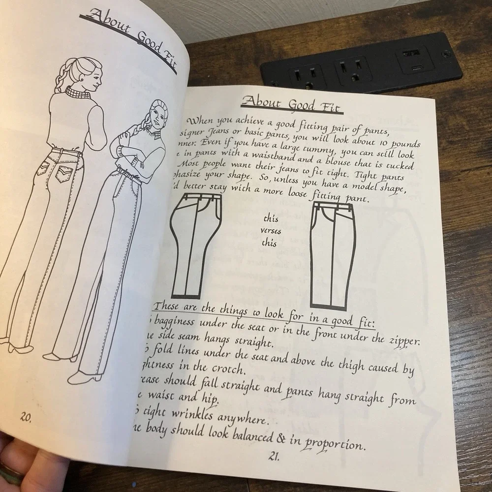 Slip‎ Fit Method Of Pattern Making By Peggy Layton 1983 for Jeans / Dress Pants